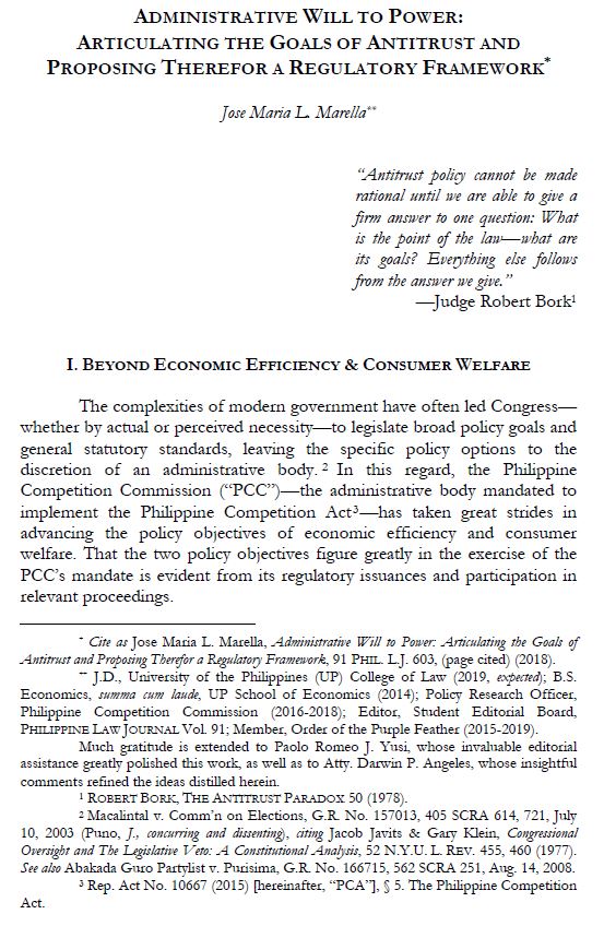 Administrative Will To Power:  Articulating The Goals Of Antitrust And Proposing Therefor A Regulatory Framework